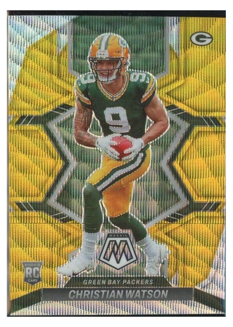2022 Panini Mosaic Christian Watson Gold Wave #327 card