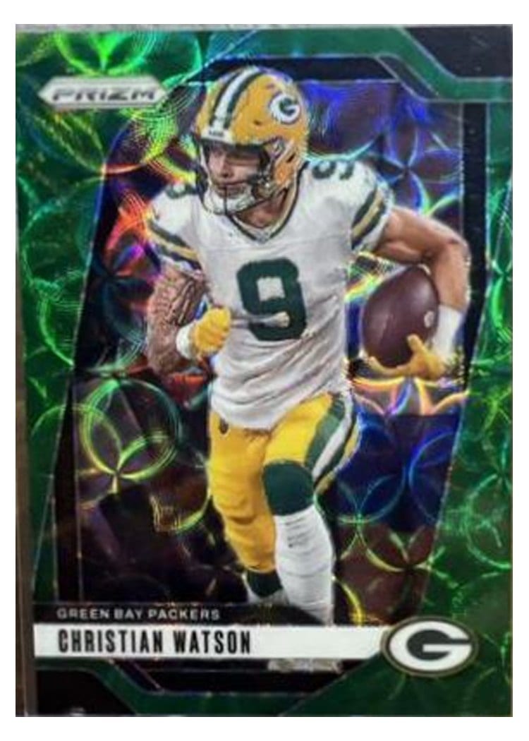 2024 Panini Prizm Base Set Christian Watson Green Scope #103 card