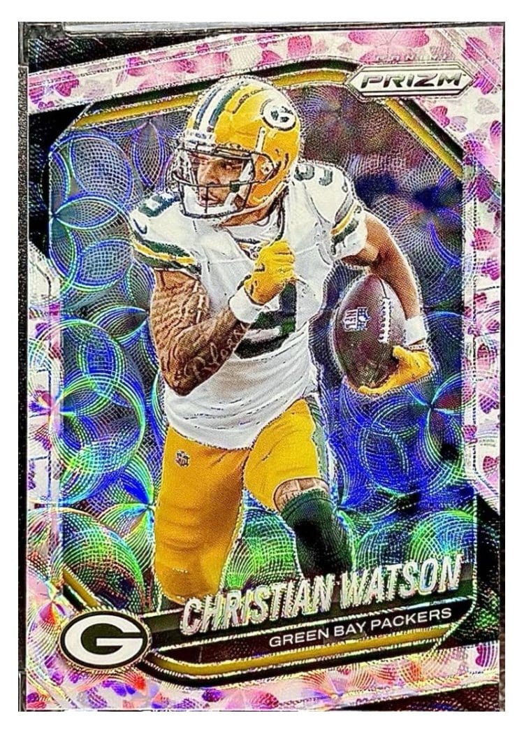 2025 Panini Prizm Base Set Christian Watson Plum Blossom #153 card