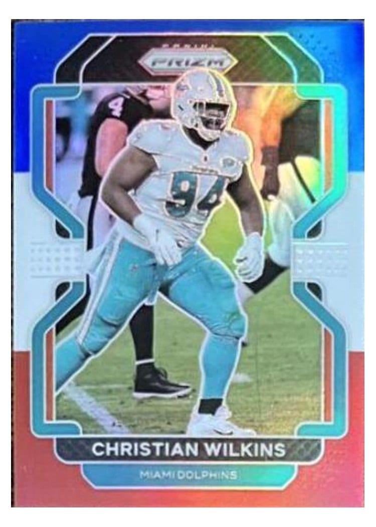 2021 Panini Prizm Base Set Christian Wilkins #109 card