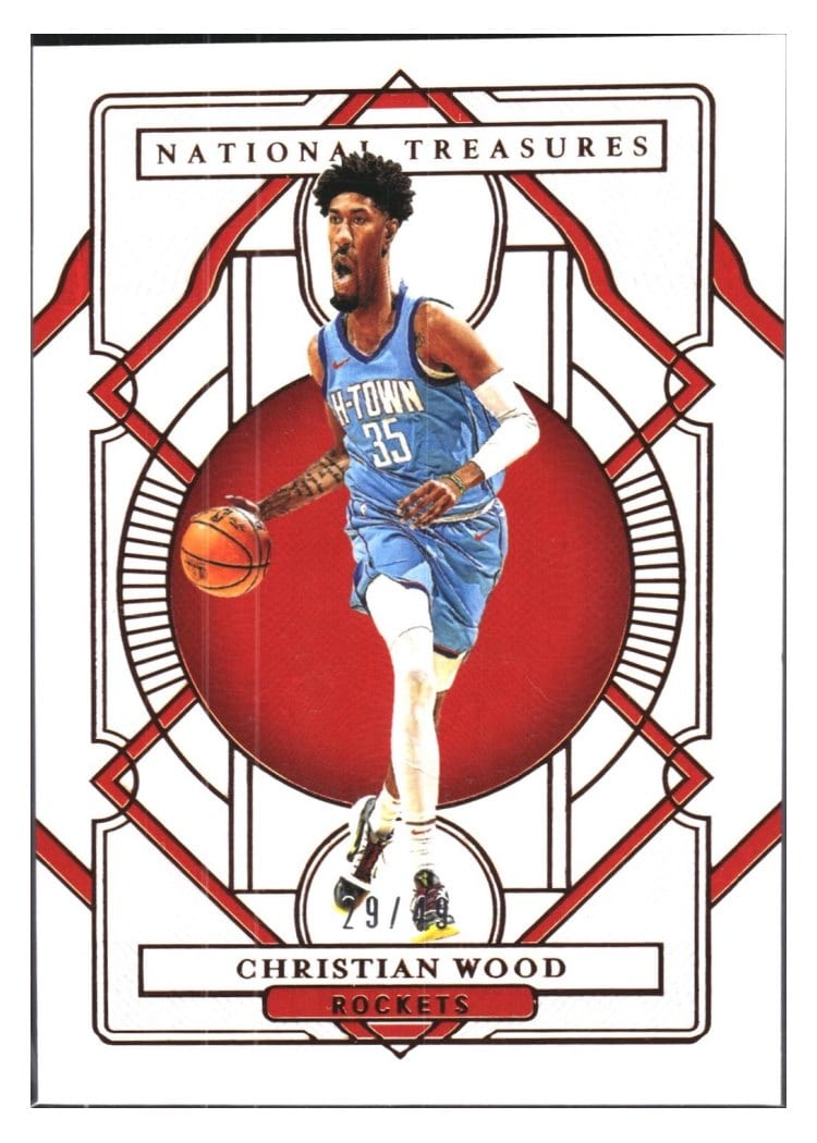 2020-21 Panini National Treasures Base Set Christian Wood #87 card