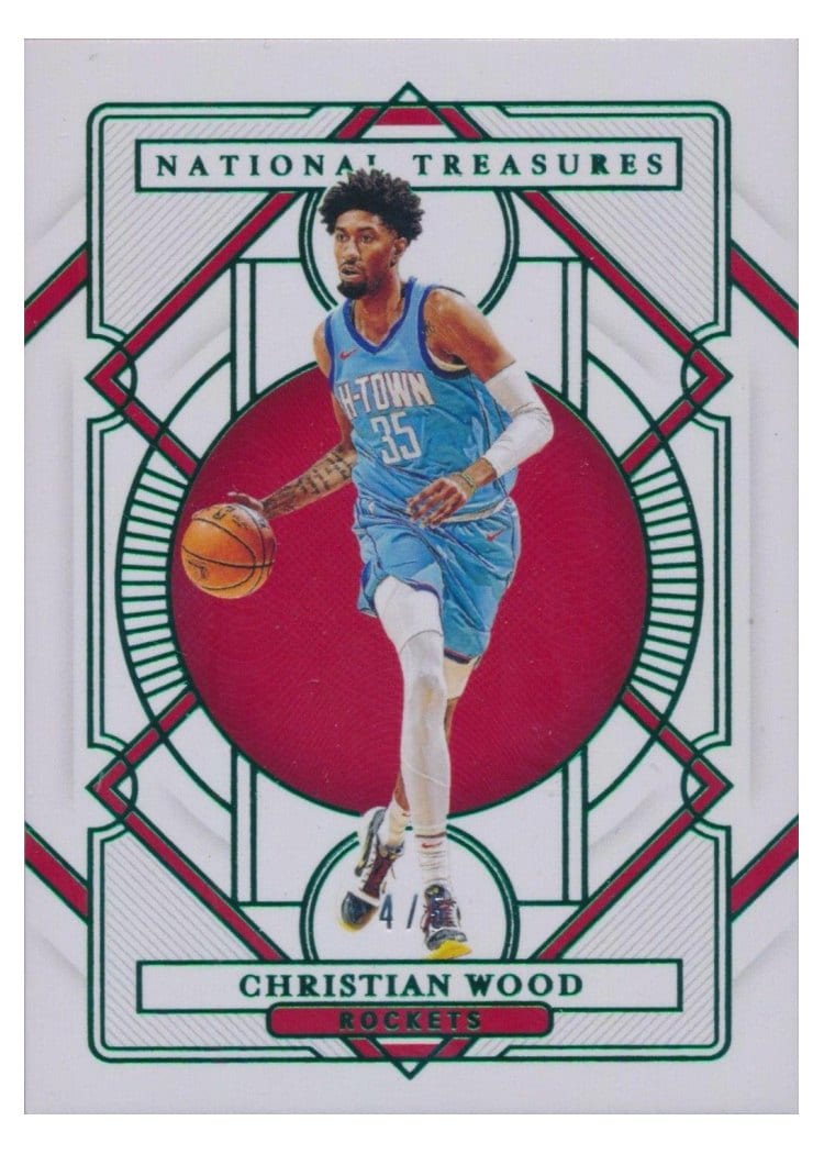2020-21 Panini National Treasures Base Set Christian Wood #87 card