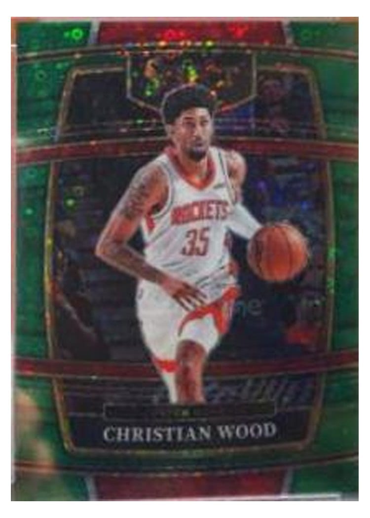 2021-22 Panini Select Base Set Christian Wood Green Disco Prizm #61 card