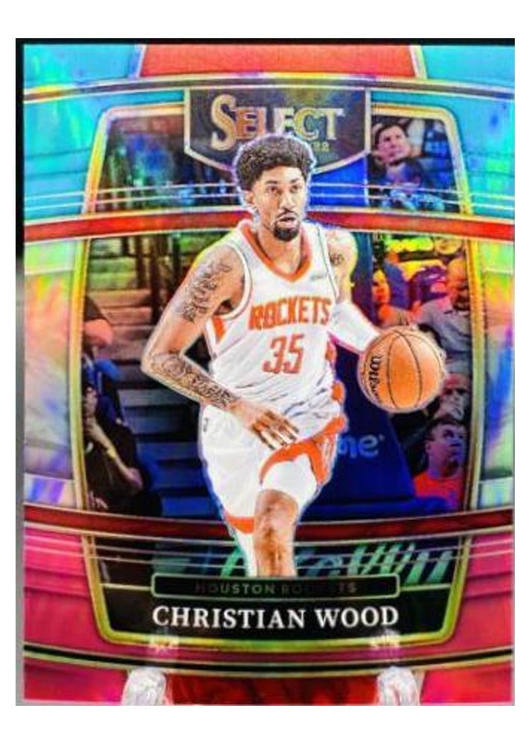 2021-22 Panini Select Base Set Christian Wood Teal White Pink Prizm #61 card