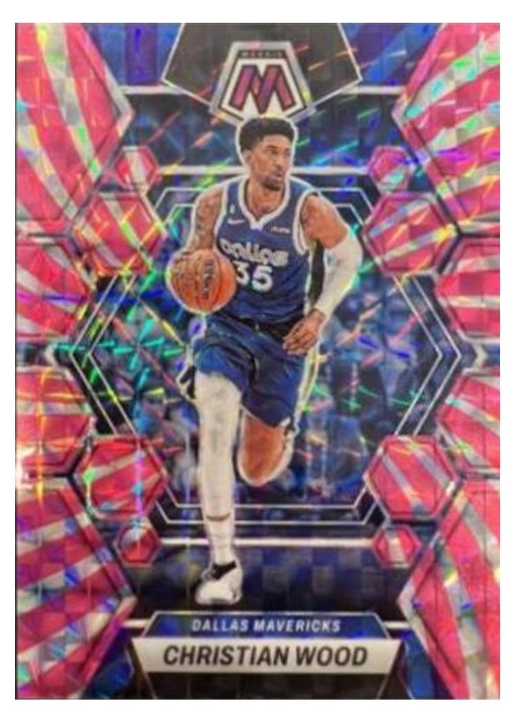 2022-23 Panini Mosaic Base Set Christian Wood Pink Swirl #125 card