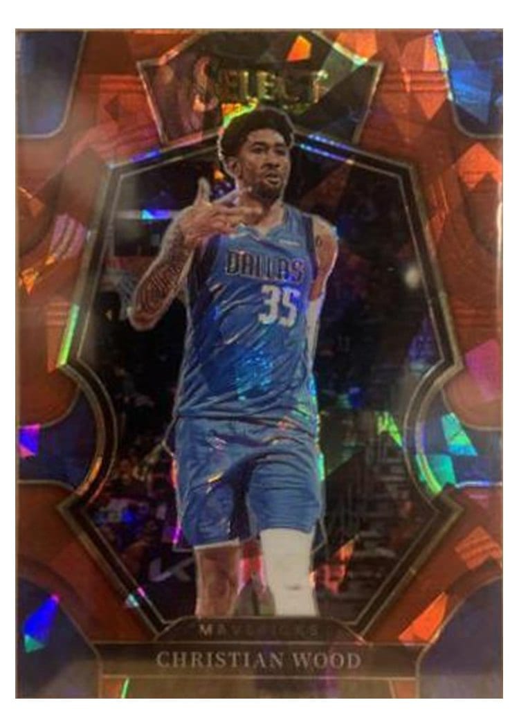 2022-23 Panini Select Base Set Christian Wood Red Cracked Ice Prizm #129 card
