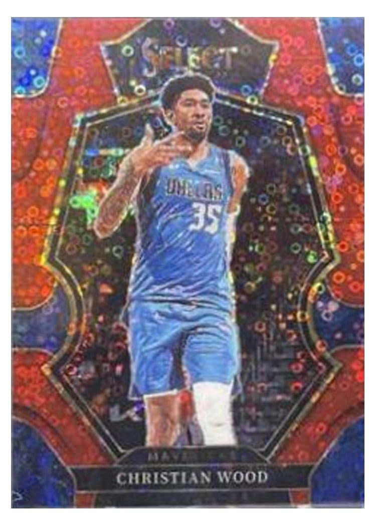 2022-23 Panini Select Base Set Christian Wood Red Disco Prizm #129 card