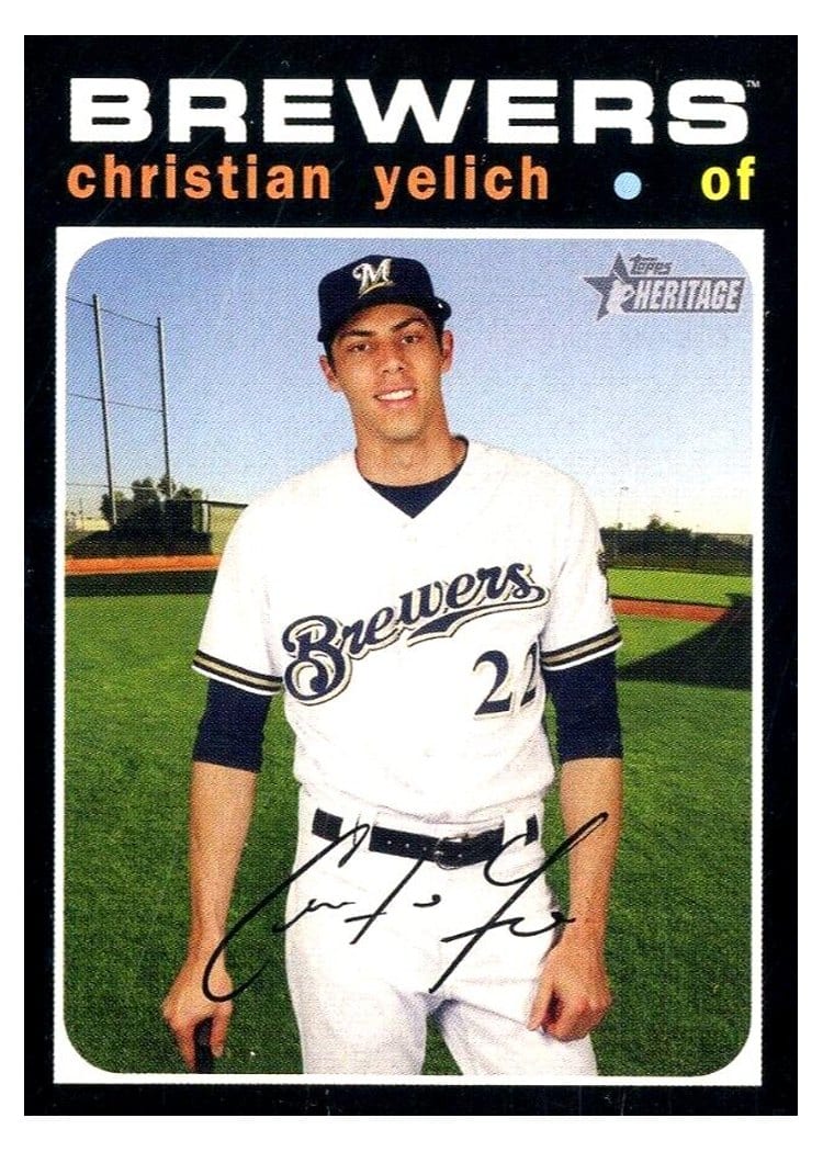 2020 Topps Heritage Base Set Christian Yelich #174 card