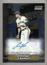 2024 Stadium Club Chrome Autographs Christian Yelich #SCCA-CY card