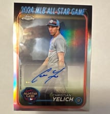 2024 Topps Chrome Update 2024 All-Star Game Autographs Christian Yelich #ASGCA-CY card