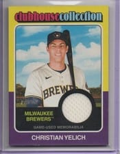 2024 Topps Heritage Clubhouse Collection Relic Christian Yelich #CCR-CY card