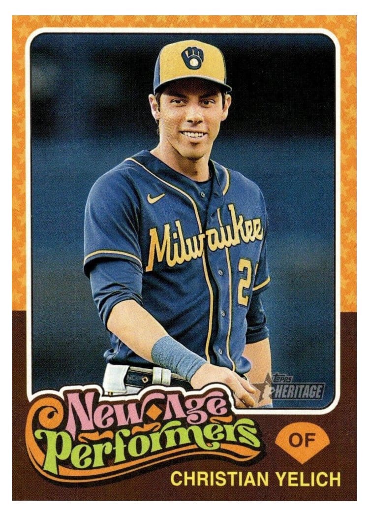 2024 Topps Heritage Mini New Age Performers Christian Yelich #NAP-17 card