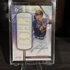 2024 Topps Luminaries Home Run Kings Autograph Relics Christian Yelich #HRKAR-CY card