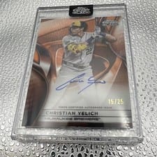 2025 Topps Chrome Black Autographs Christian Yelich #CBA-CY card