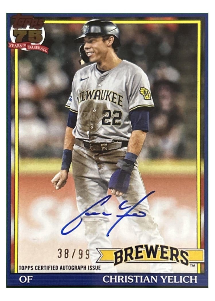 2026 Topps 1991 Topps Autographs Christian Yelich Green #91A-CY card