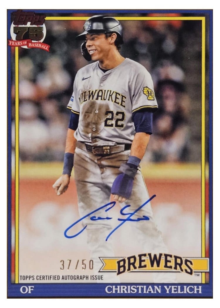 2026 Topps 1991 Topps Autographs Christian Yelich #91A-CY card