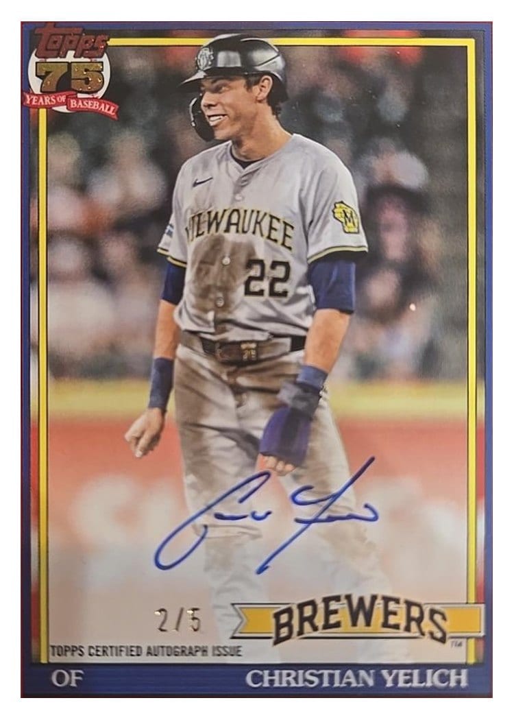 2026 Topps 1991 Topps Autographs Christian Yelich #91A-CY card