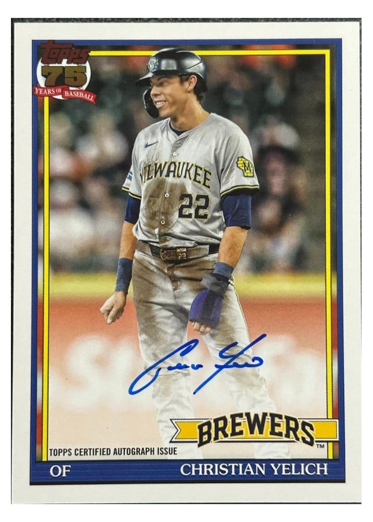 2026 Topps 1991 Topps Autographs Christian Yelich #91A-CY card