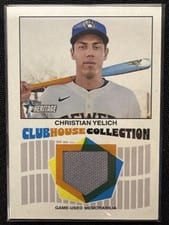 2026 Topps Heritage Clubhouse Collection Relics Christian Yelich #CCR-CY card