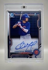 2021 Bowman Chrome Prospect Autographs Christopher Morel #CPA-CMO card