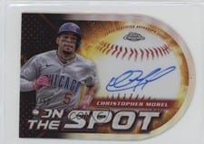 2024 Topps Chrome On the Spot Die-Cut Autographs Christopher Morel #OSA-CM card