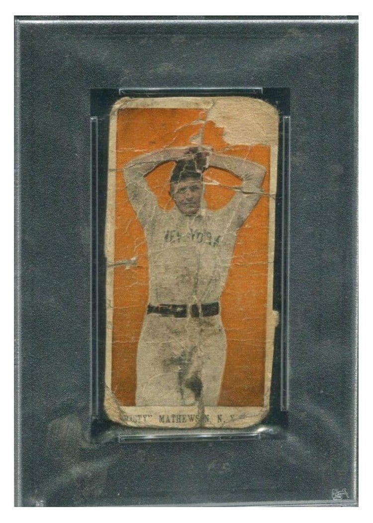 1910 E98 Set of 30 Christy Mathewson Orange card