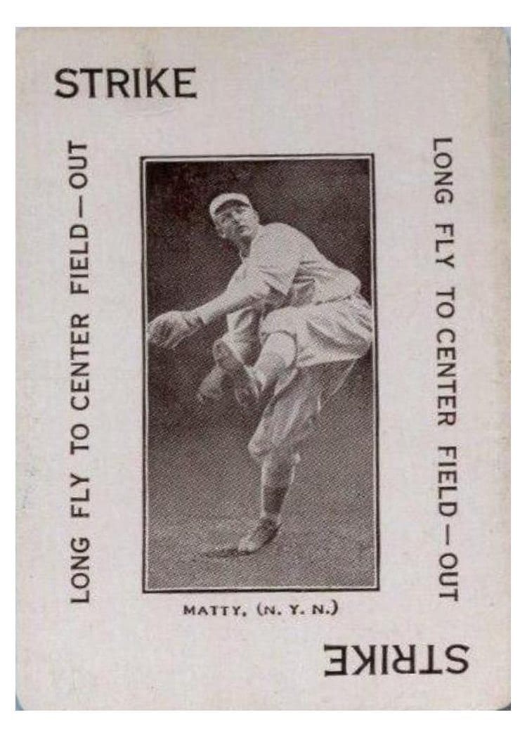 1914 Polo Grounds Game Christy Mathewson card