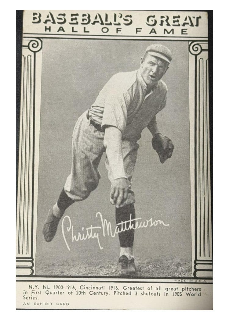 1948 Baseball's Great Hall of Fame Exhibits Christy Matthewson card