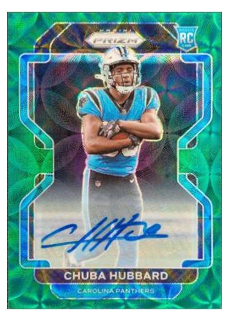 2021 Panini Prizm Base Set Chuba Hubbard #355 card