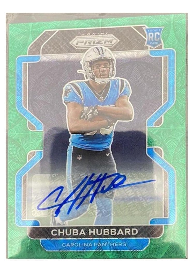 2021 Panini Prizm Base Set Chuba Hubbard #355 card