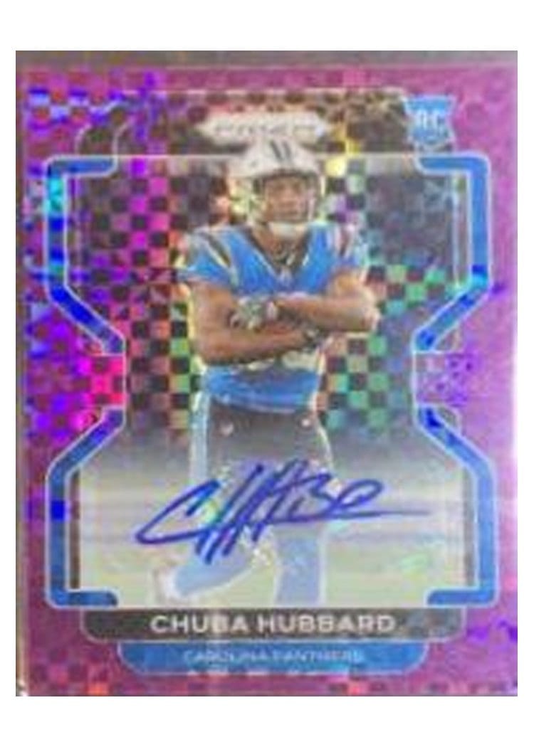 2021 Panini Prizm Base Set Chuba Hubbard #355 card