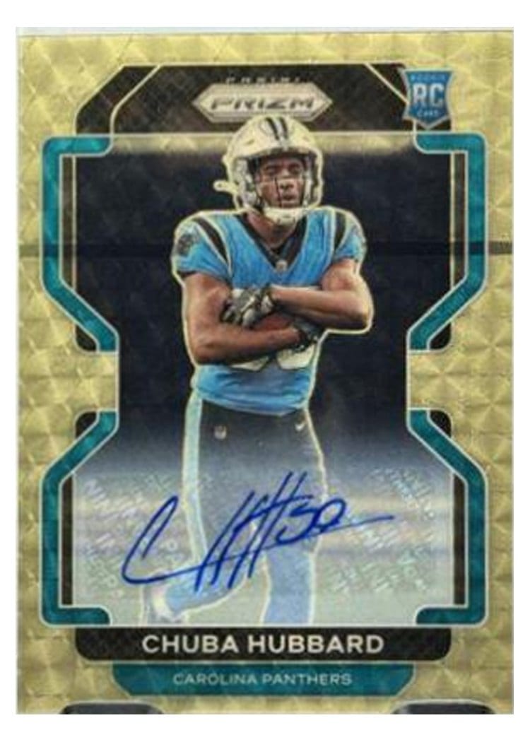 2021 Panini Prizm Base Set Chuba Hubbard #355 card