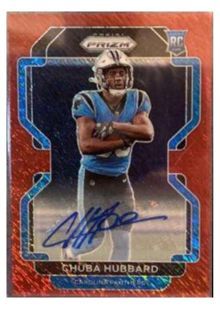 2021 Panini Prizm Base Set Chuba Hubbard #355 card