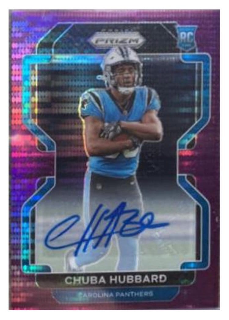 2021 Panini Prizm Base Set Chuba Hubbard #355 card