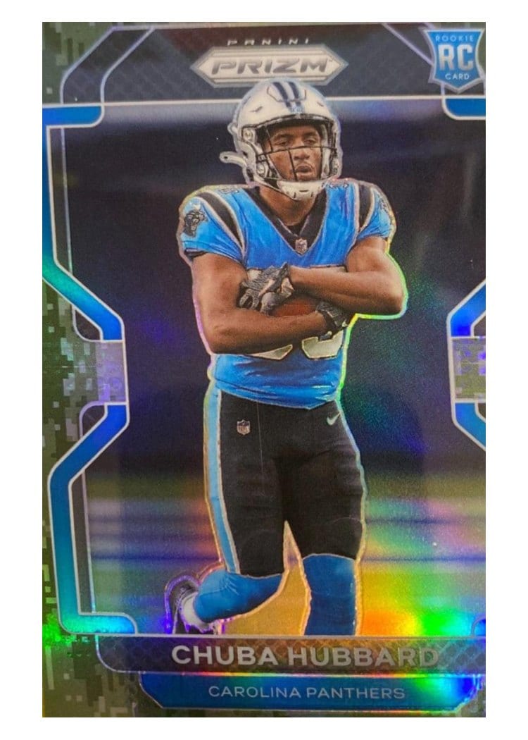 2021 Panini Prizm Base Set Chuba Hubbard #355 card