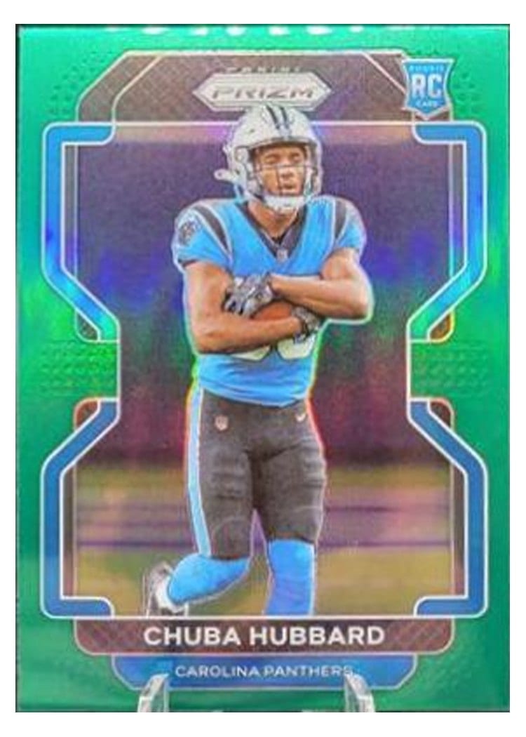 2021 Panini Prizm Base Set Chuba Hubbard #355 card