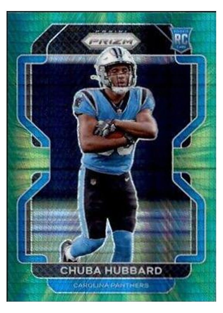 2021 Panini Prizm Base Set Chuba Hubbard #355 card