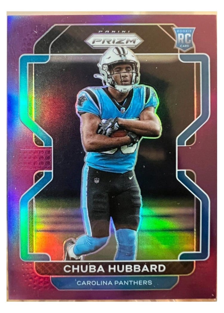 2021 Panini Prizm Base Set Chuba Hubbard #355 card