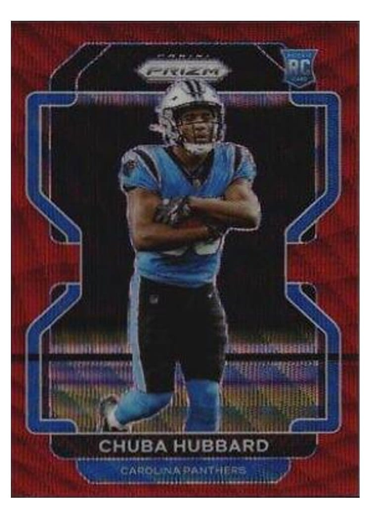 2021 Panini Prizm Base Set Chuba Hubbard #355 card