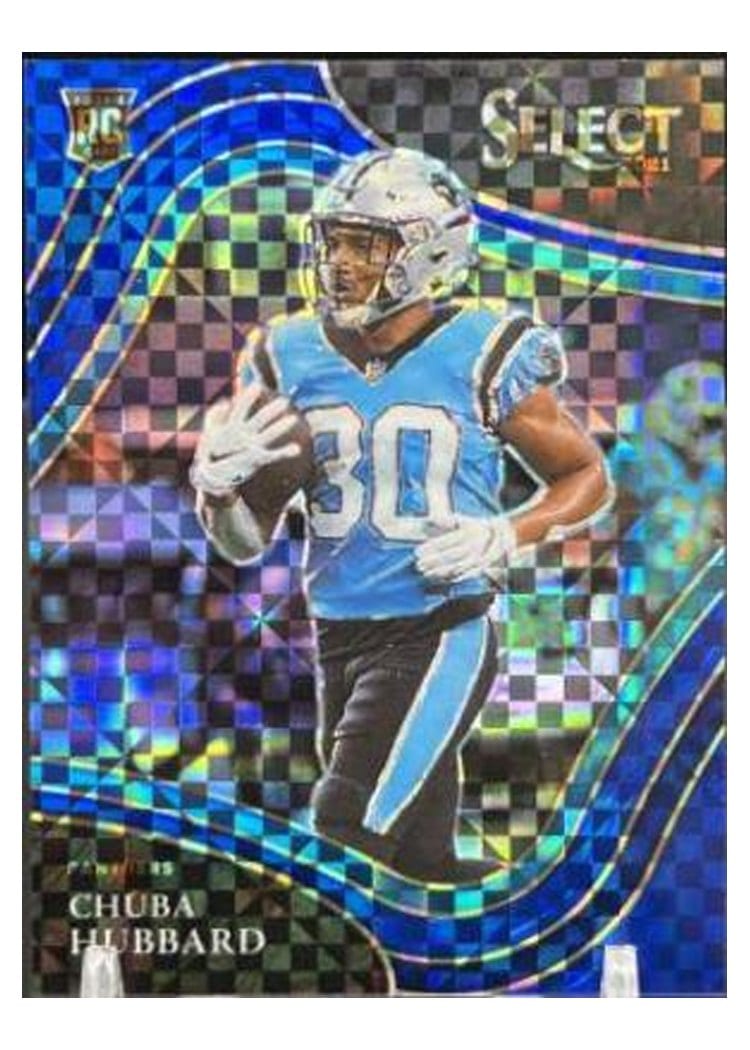 2021 Panini Select Base Set Chuba Hubbard #376 card