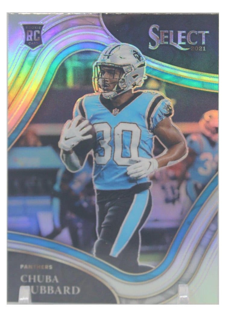 2021 Panini Select Base Set Chuba Hubbard Silver #376 card