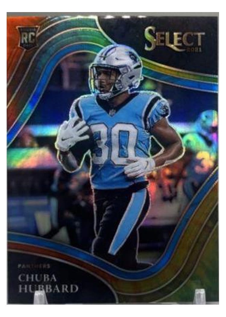 2021 Panini Select Base Set Chuba Hubbard #376 card