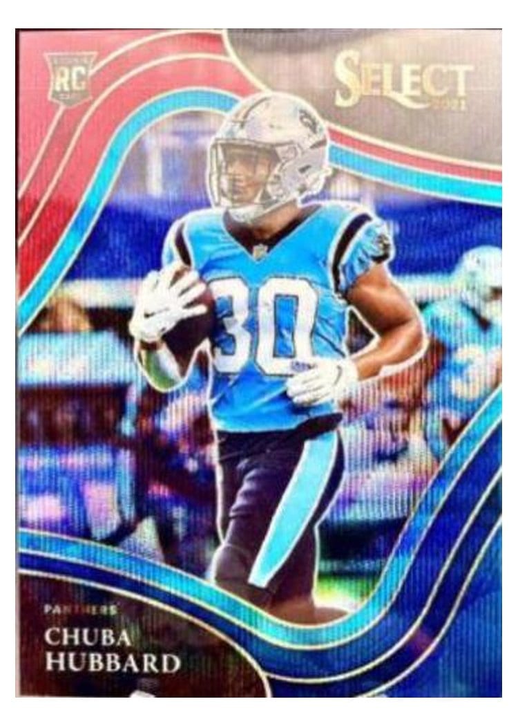 2021 Panini Select Base Set Chuba Hubbard #376 card