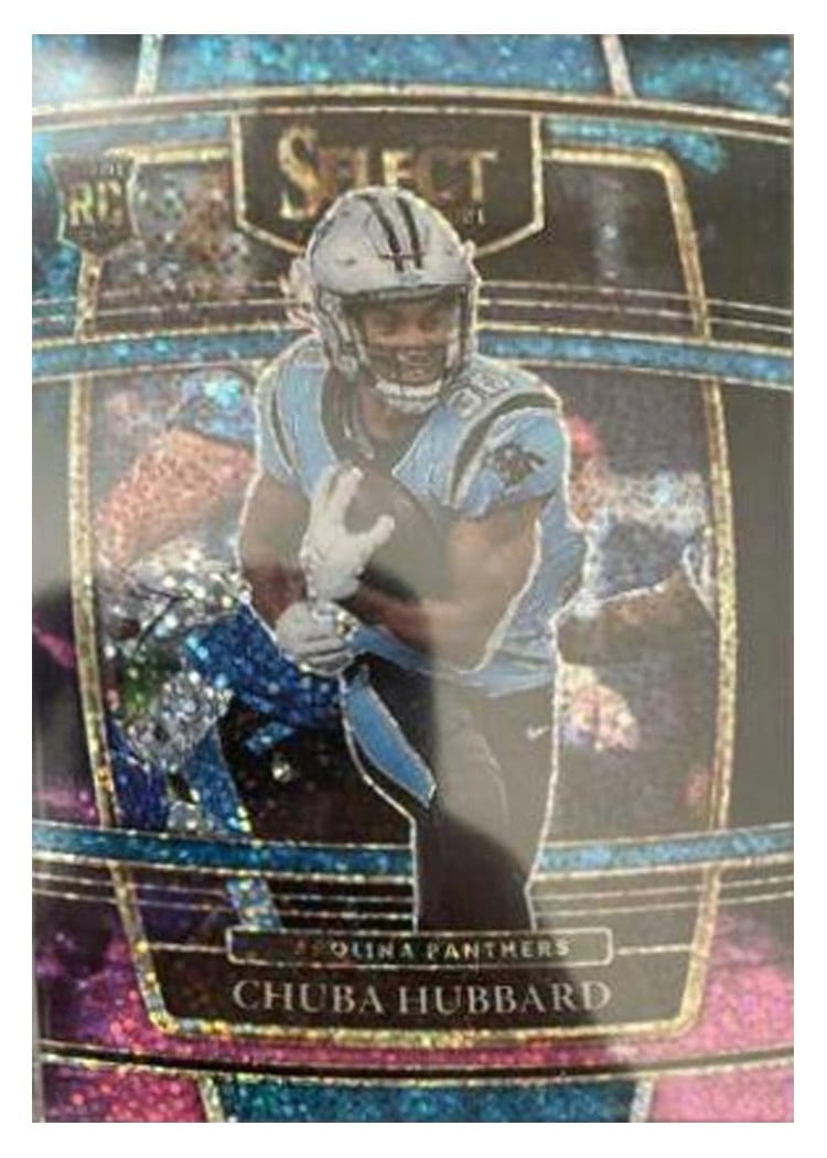 2021 Panini Select Base Set Chuba Hubbard #76 card
