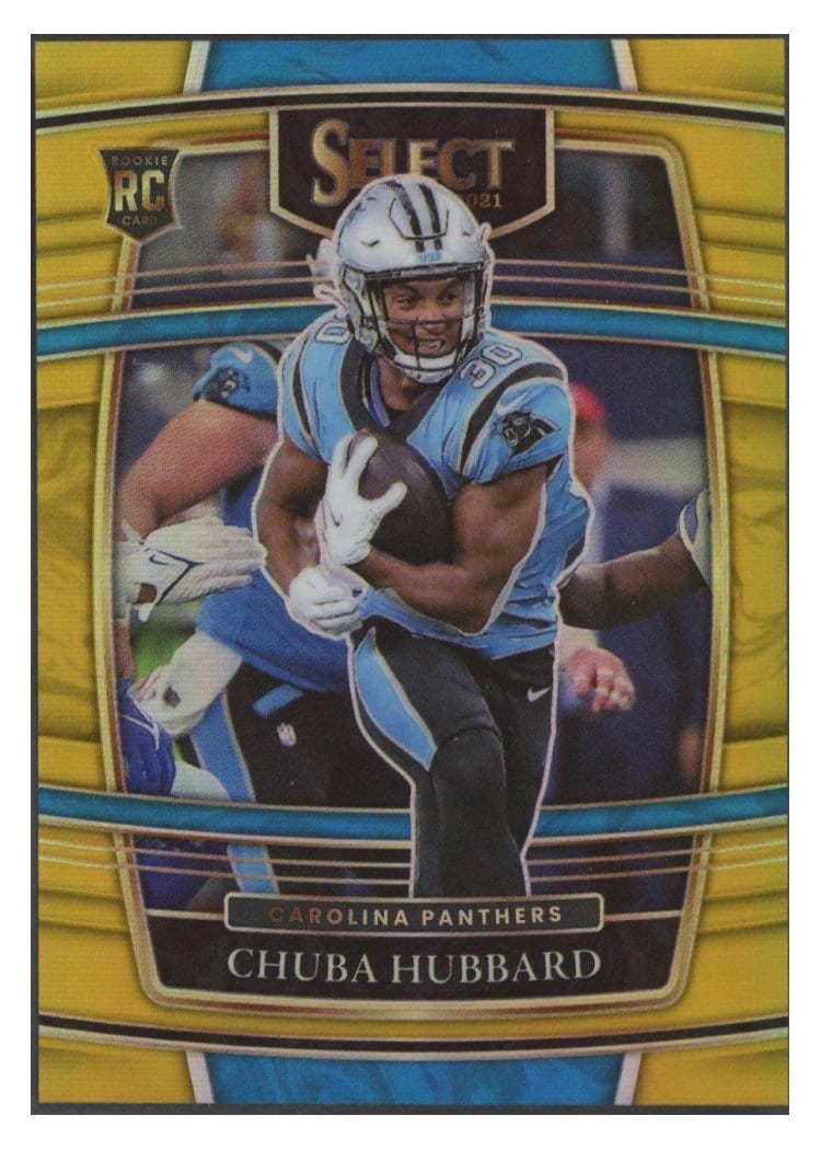 2021 Panini Select Base Set Chuba Hubbard #76 card