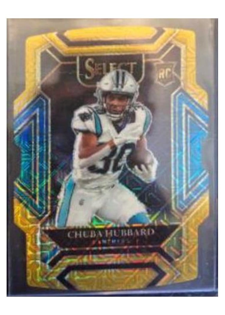 2021 Panini Select Base Set Chuba Hubbard #76 card