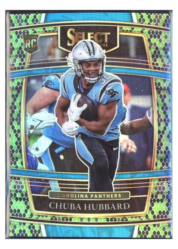 2021 Panini Select Base Set Chuba Hubbard #76 card