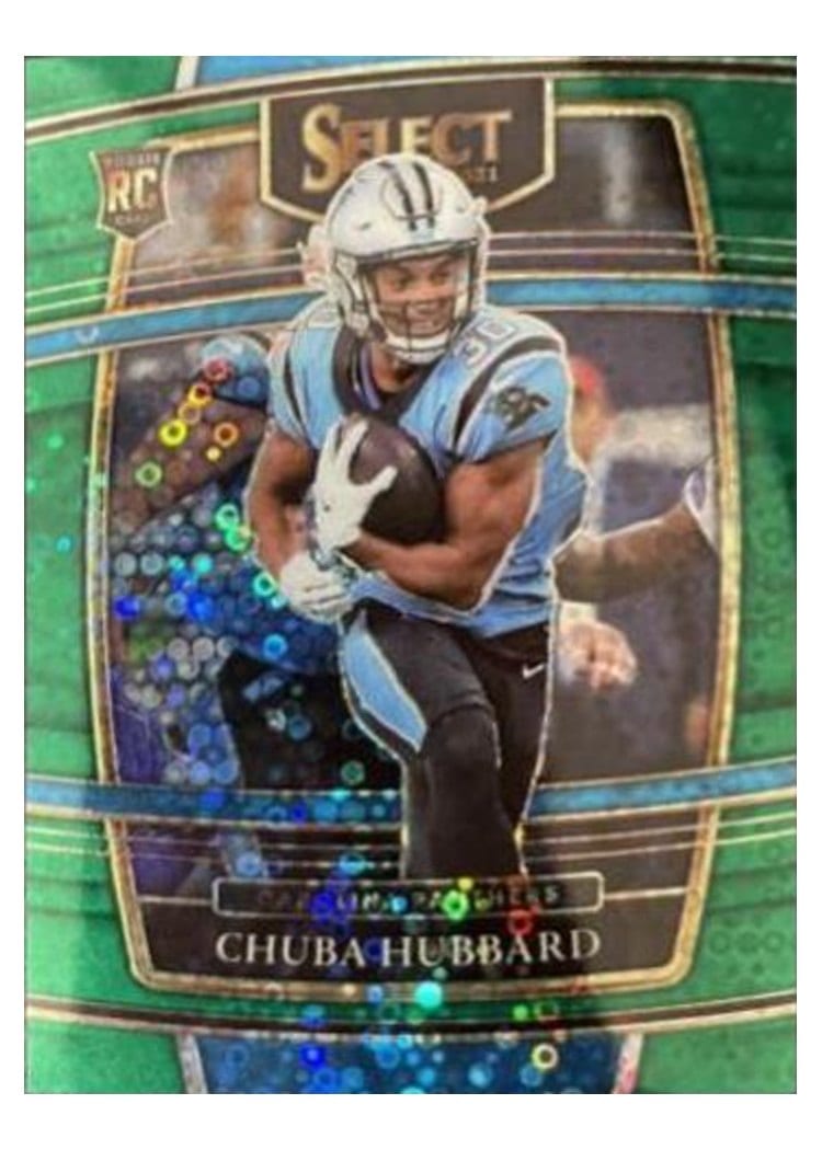 2021 Panini Select Base Set Chuba Hubbard #76 card