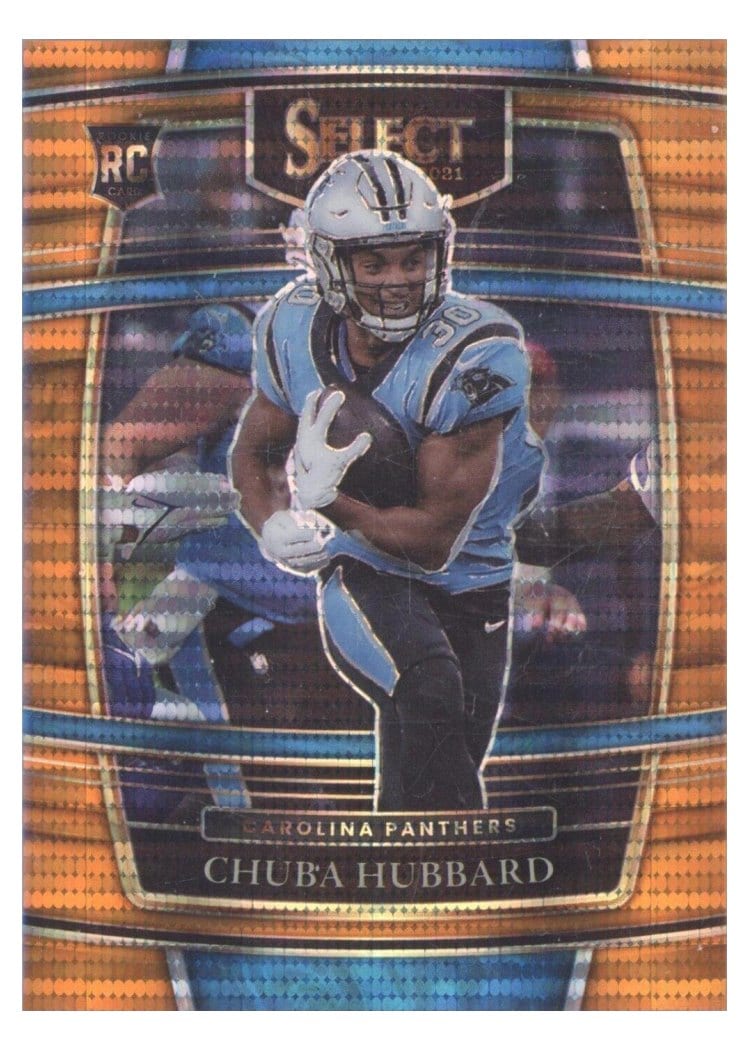 2021 Panini Select Base Set Chuba Hubbard #76 card