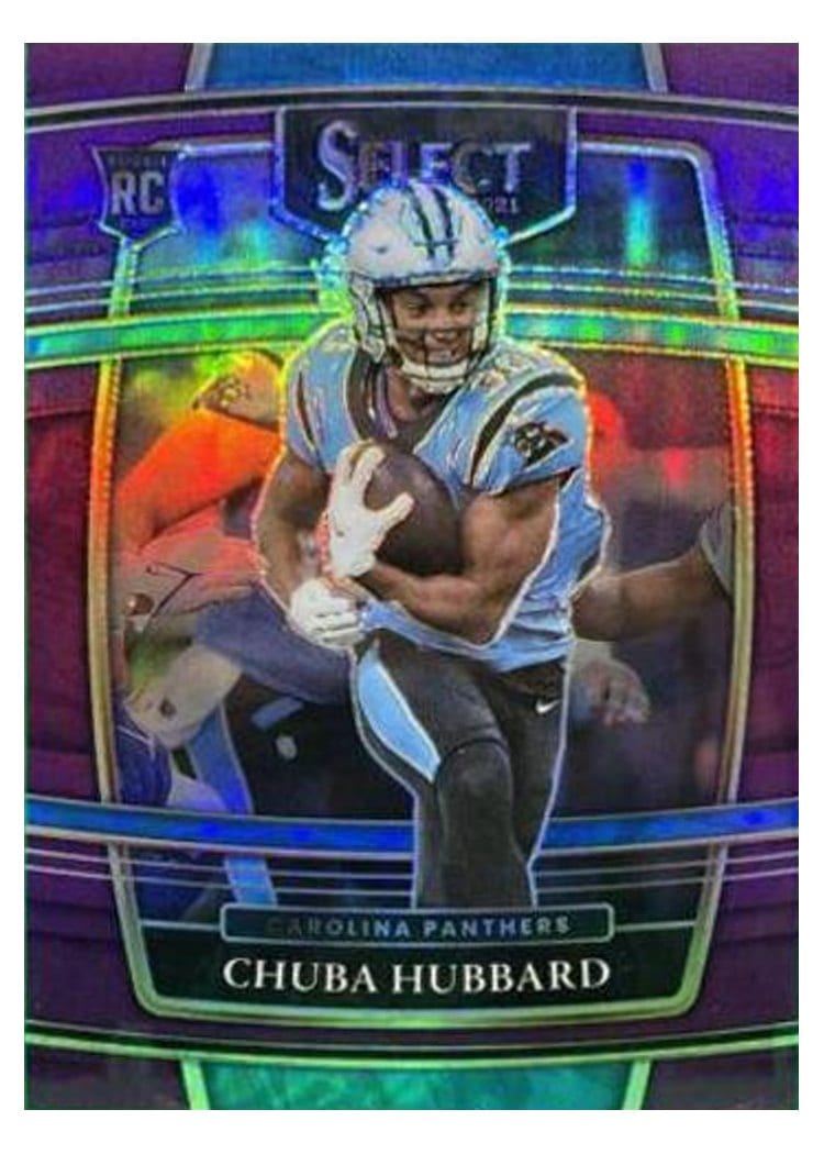 2021 Panini Select Base Set Chuba Hubbard #76 card